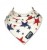 Red and Blue Stars Skibz Teething Bib