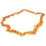 Unpolished Knotted Amber Teething Necklace
