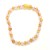 Adult Unpolished Honey Amber And Rose Quartz Anklet