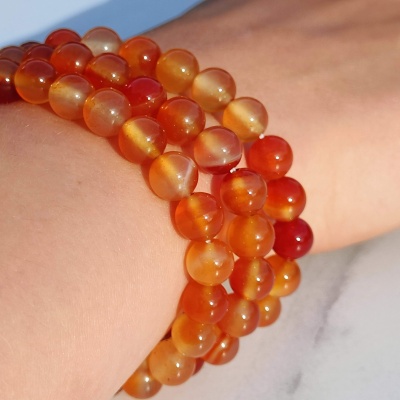 Carnelian Beaded Bracelet