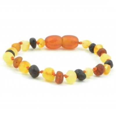 UNPOLISHED Baroque Amber Child Clasp Bracelet / Anklet