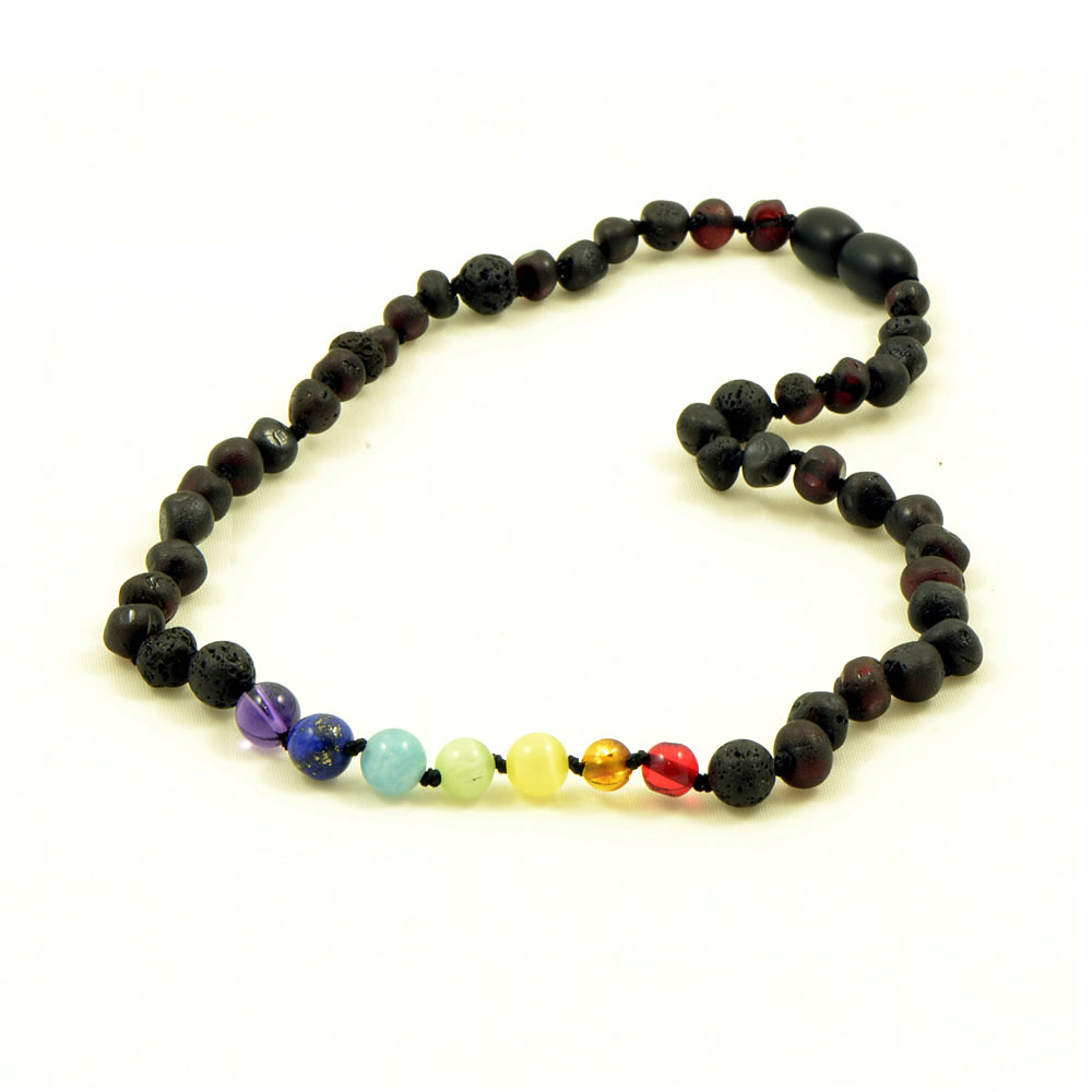 thumbnail image 2 of Natural Dark Cherry Baltic Amber Necklace – 18 Inch Strand, Handmade In Lithuania 2 of 5