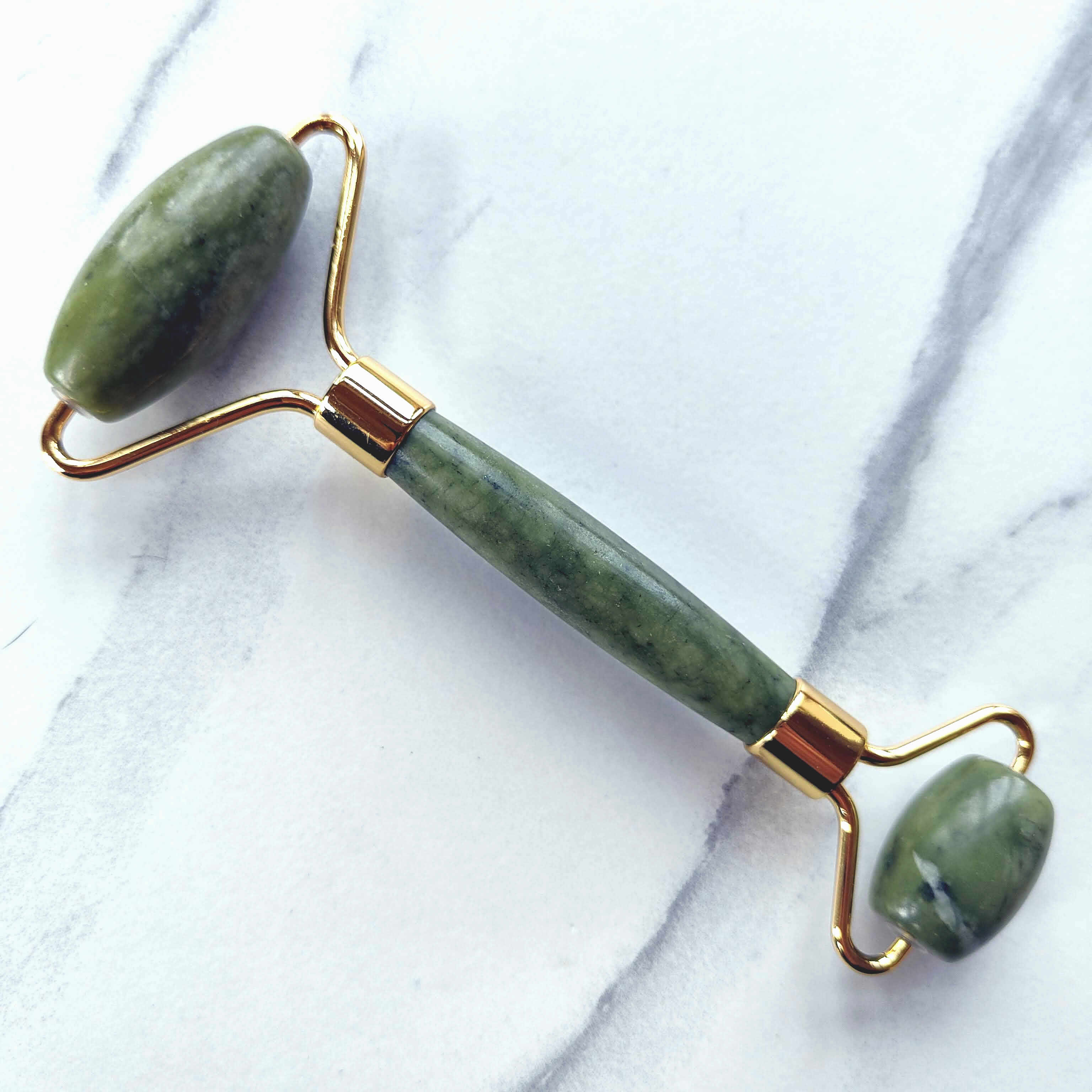 Jade Face Roller - Facial Massager - Amber Pumpkin